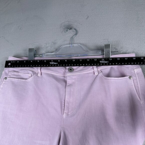J. Jill Straight Leg Jeans Womens Size 16 Authentic Fit Slim Ankle Mid Rise Pink - Picture 7 of 12